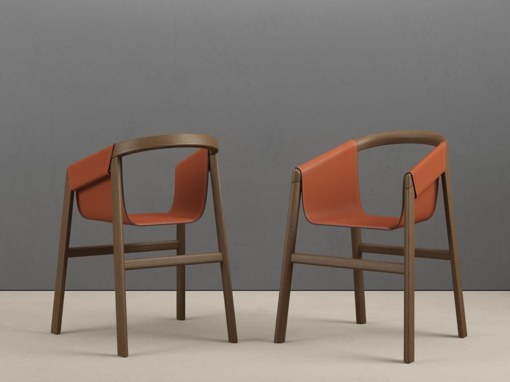 Silla de fresno Dartagnan Tinto Rovere de Haymann Editions en venta 3