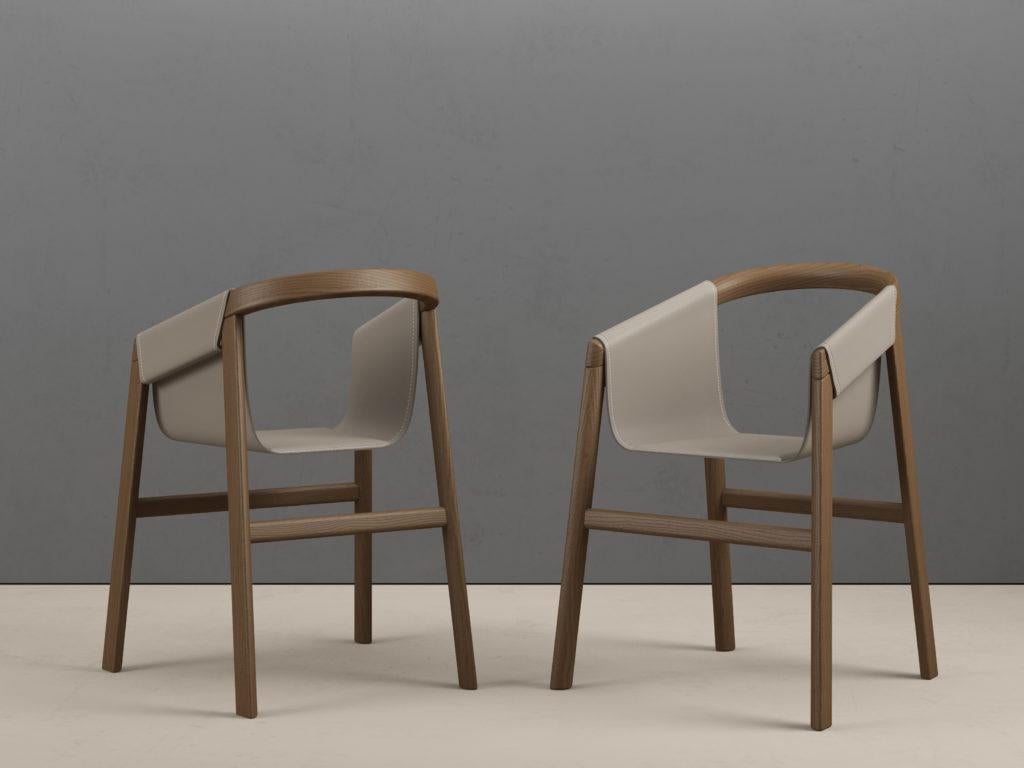 Silla de fresno Dartagnan Tinto Rovere de Haymann Editions Siglo XXI y contemporáneo en venta