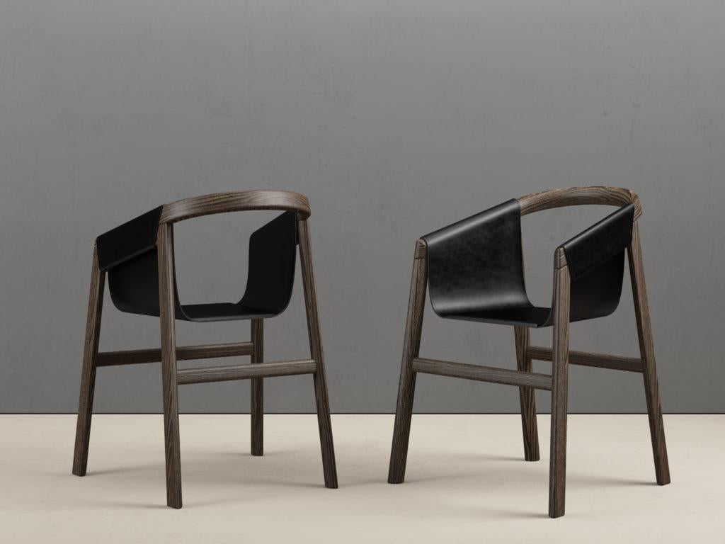 Silla de fresno Dartagnan Tinto Rovere de Haymann Editions en venta 1