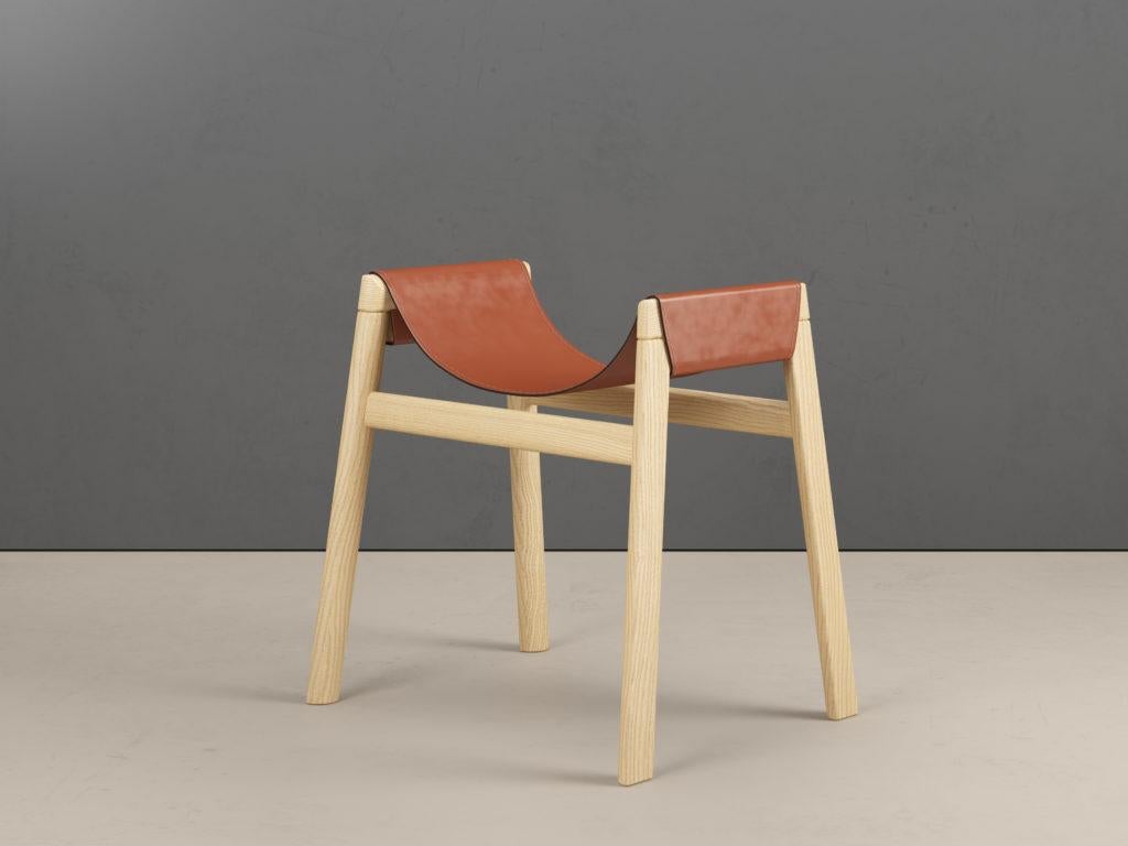 Dartagnan Tinto Rovere Ash Stool by Haymann Editions
Dimensions: D 53.5 x W 50.5 x H 80.5 cm.
Materials: Rosso Bulgaro leather, Sbiancata ash.

Available in different ash finishes and leather options. Please contact us.

With its commitment to get