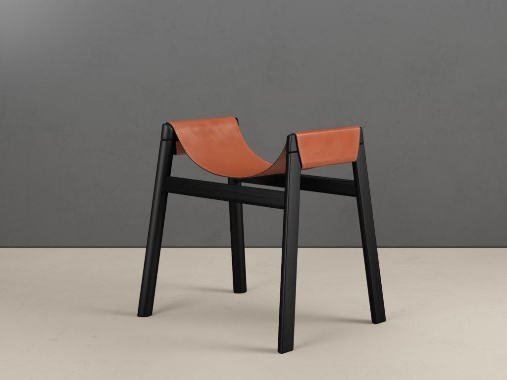 Other Dartagnan Tinto Rovere Ash Stool by Haymann Editions For Sale