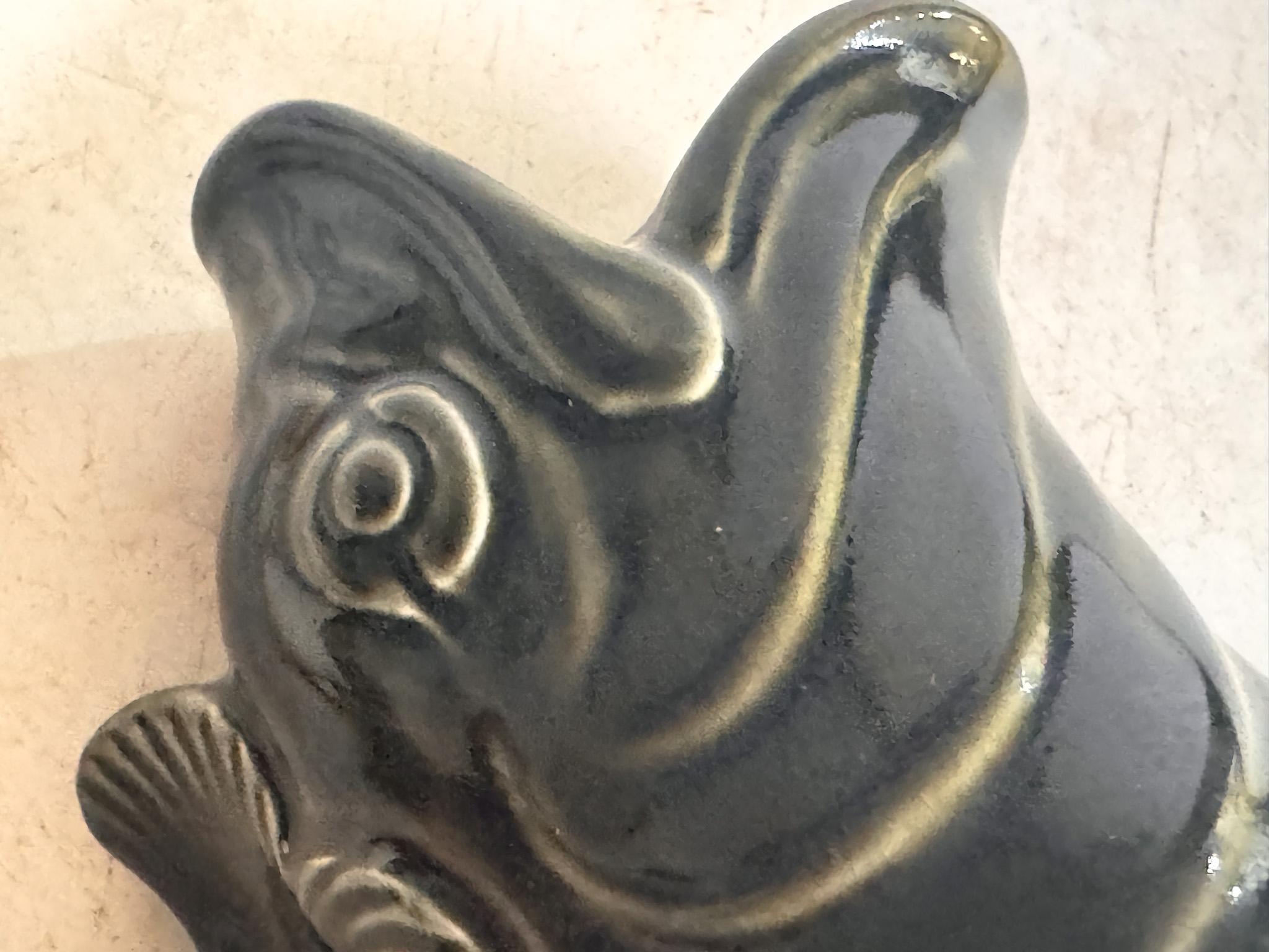 majolica fish pitcher