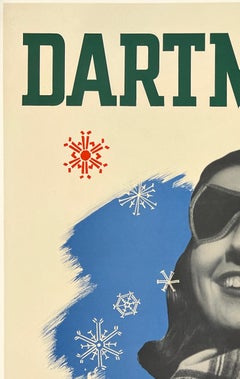 DARTMOUTH WINTER CARNIVAL 1941 Original Vintage Skiing Winter Sports Ski Poster