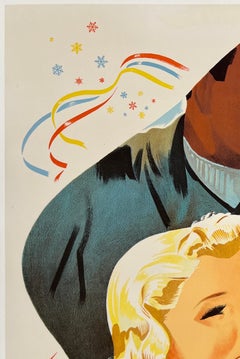 DARTMOUTH WINTER CARNIVAL 1942 Original Vintage Skiing Winter Sports Ski Poster