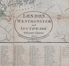 1800 'Map of London, Southwark, and parts adjacent' by Darton and Harvey