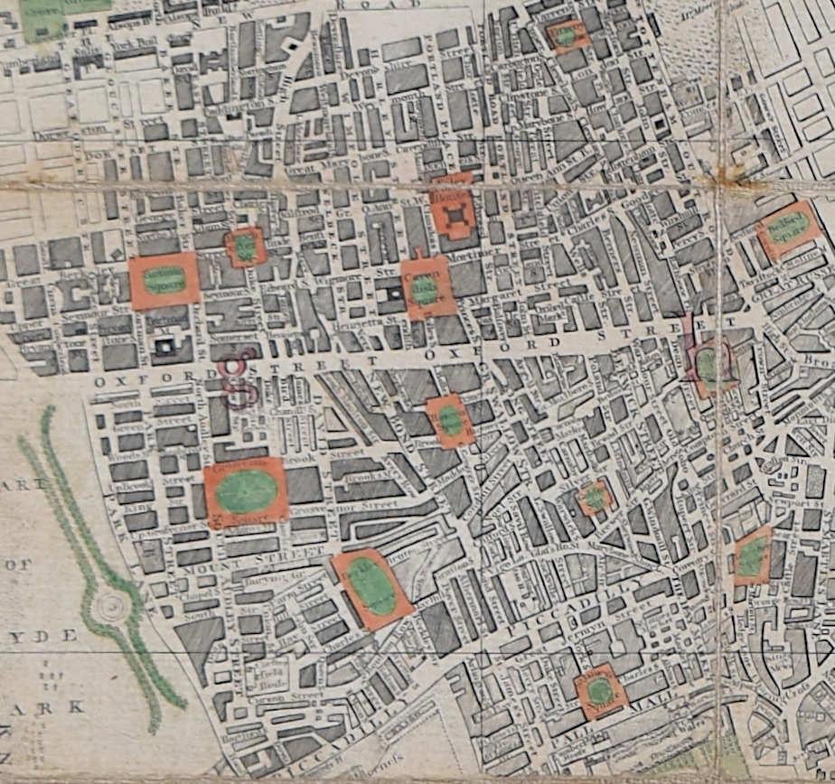 Darton and Harvey (publisher)
Map of London, Southwark, and parts adjacent (1800)
Engraving
42 x 56 cm

Original price 