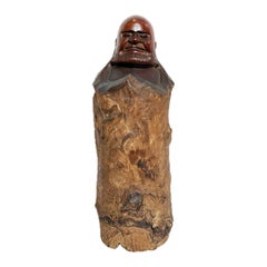 Daruma, Japanese, Carved Wood, Mid-20th Century