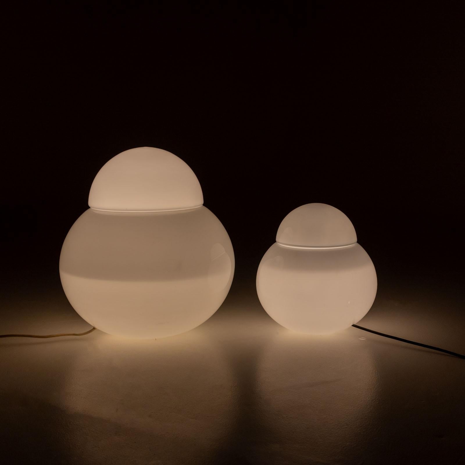 Glass ‘Daruma’ Table Lamps by Sergio Asti for Fontana Arte, Italy 1960s For Sale