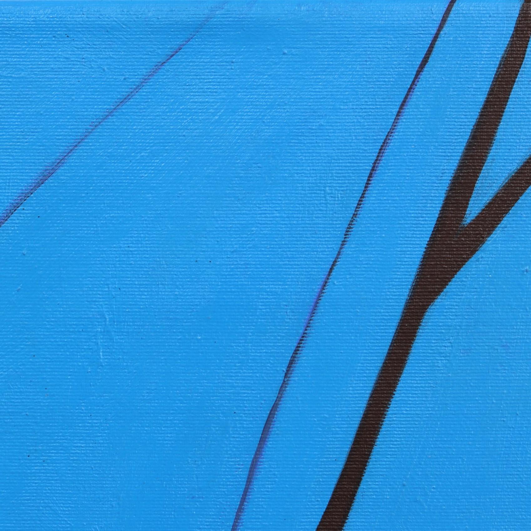 Cyan Blue Umbrella - Pop Art Art by Darwin Estacio Martinez