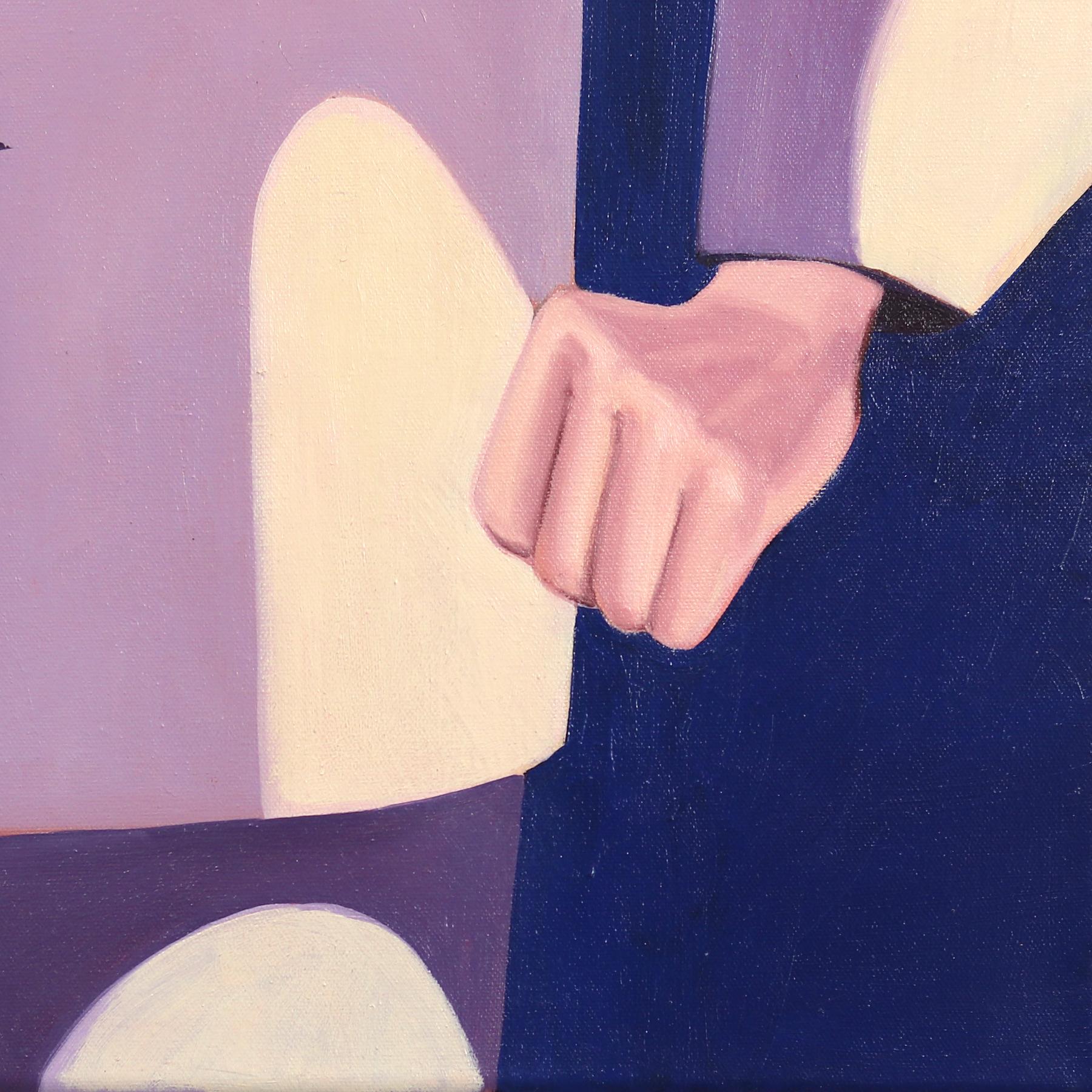 Ladies in Waiting - Original Moody Contemporary Abstract Figurative Fashion Art im Angebot 7
