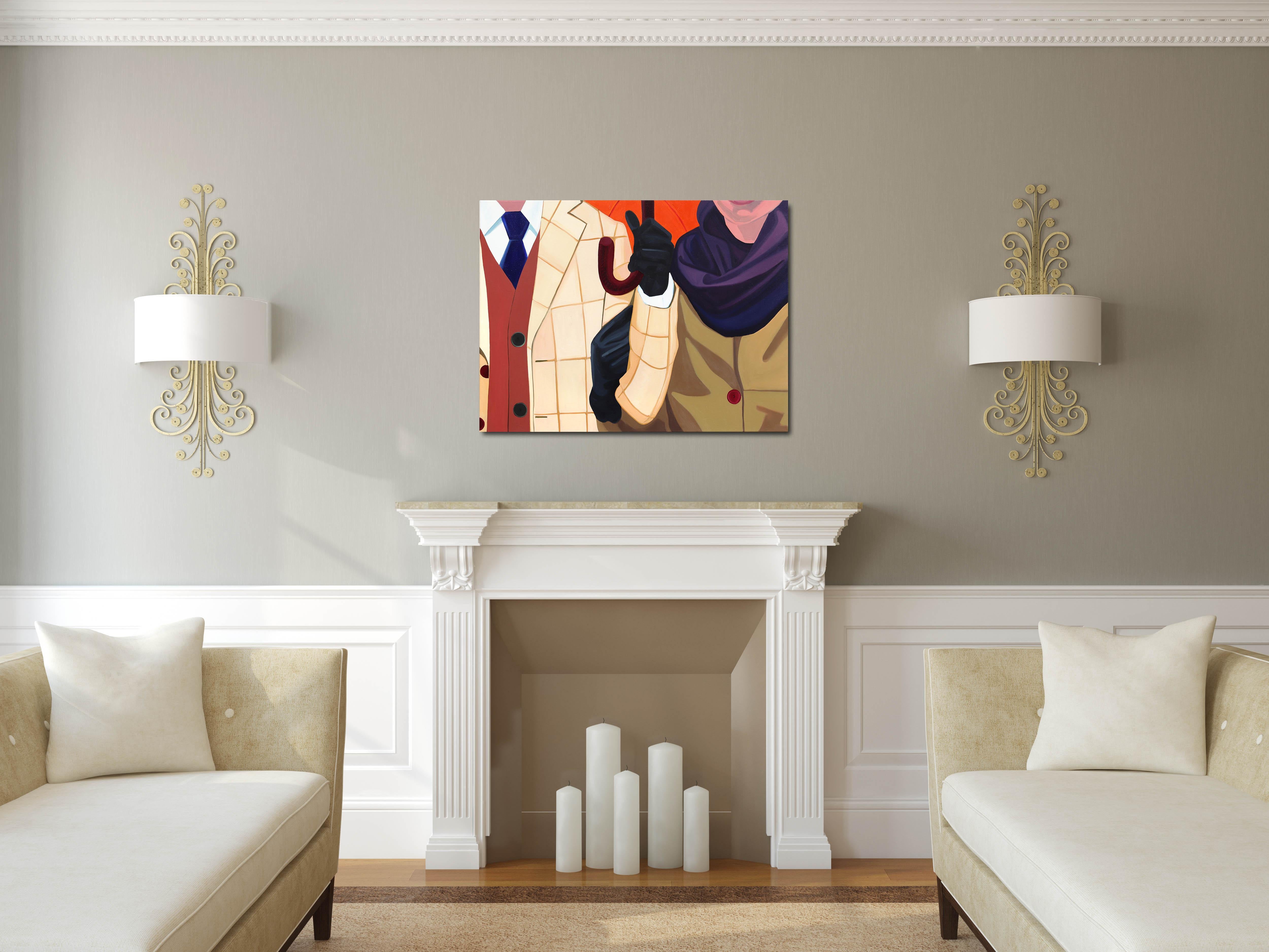 Rainy Day Series - Original Colorful Contemporary Figurative Fashion Artwork For Sale 2