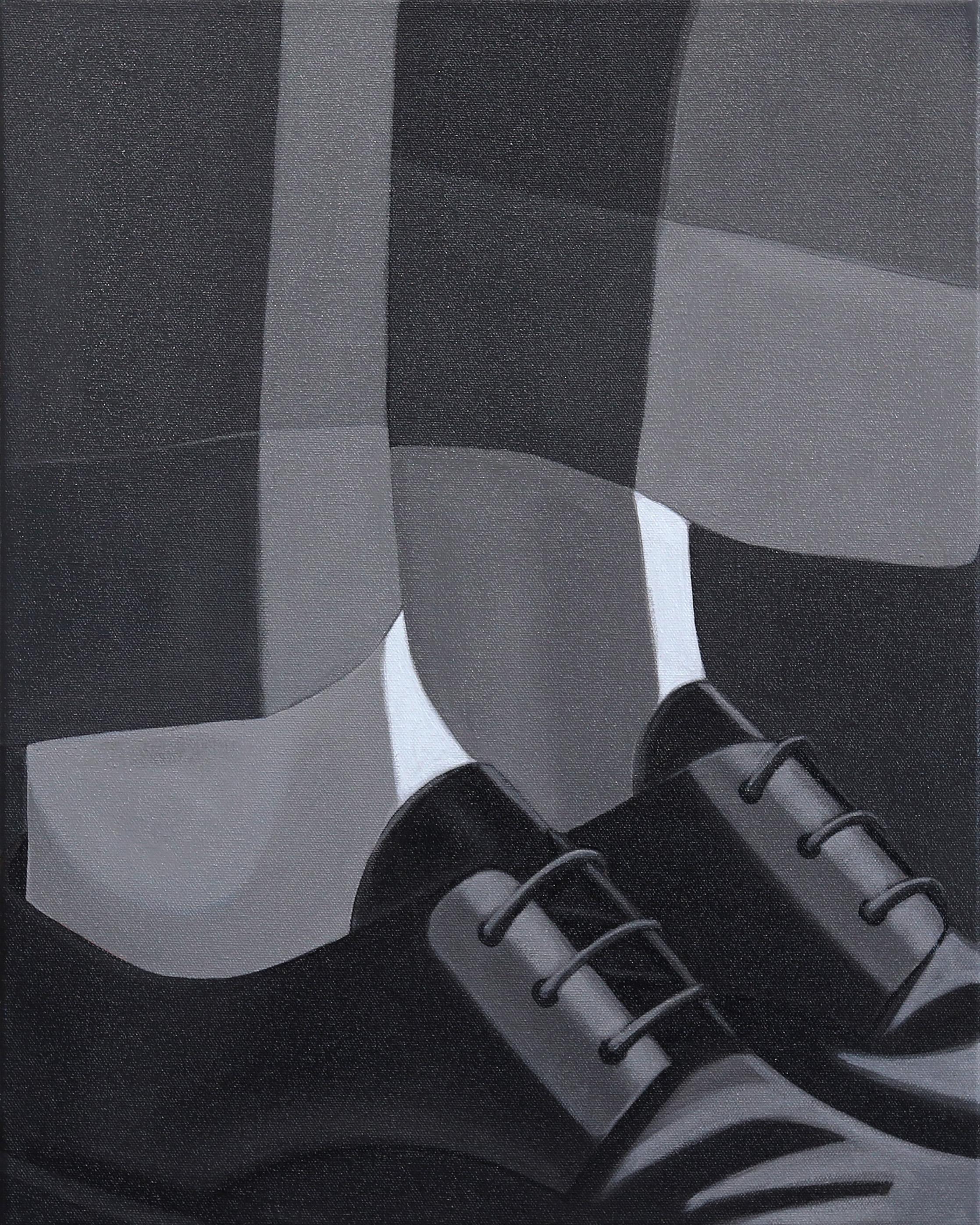 The White Socks - Pop Art Minimalist Monochrome Original Kunstwerk auf Leinwand