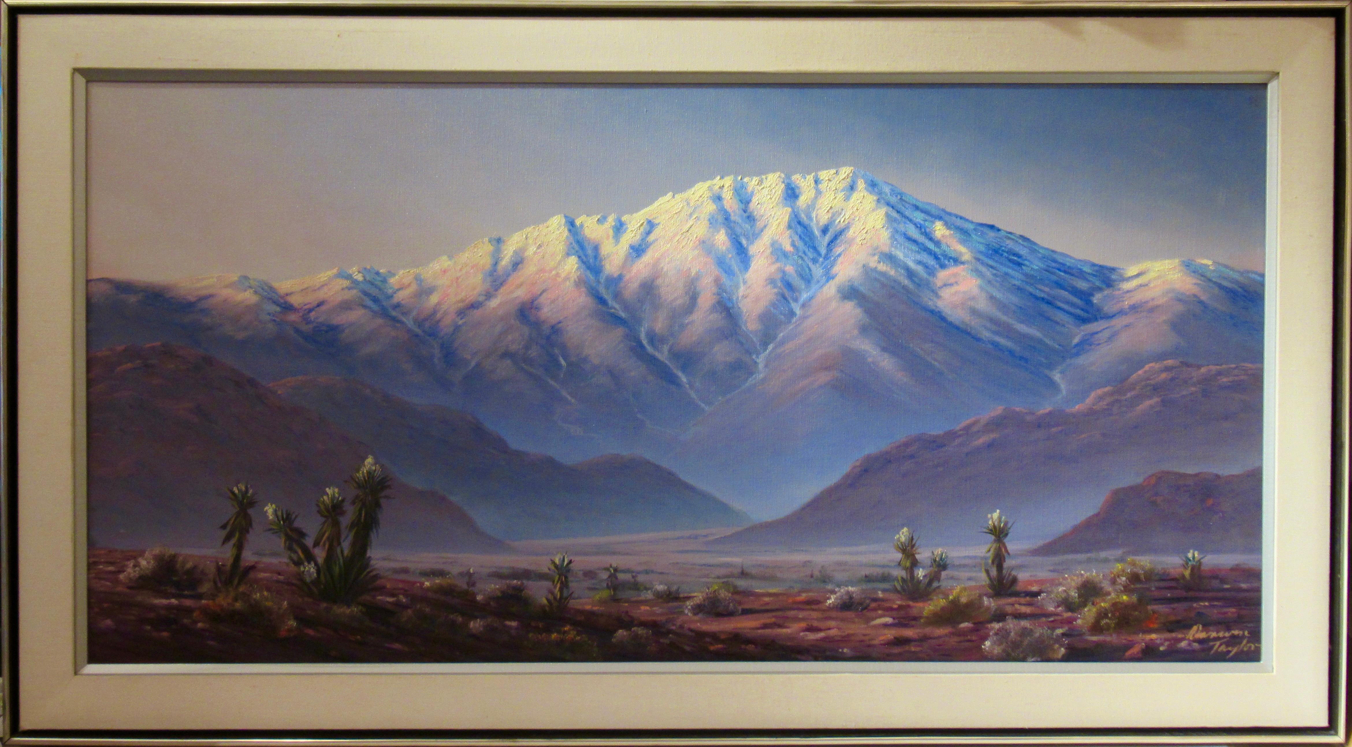 Darwin Taylor Landscape Painting - "San Jacinto Peak" Large oil painting on canvas.