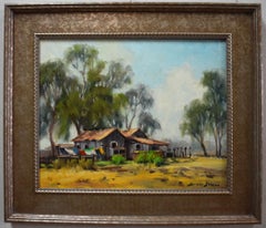 Vintage "NORTH HUNTINGTON BEACH" CALIFORNIA ARTIST FRAMED 22.75 X 26.75
