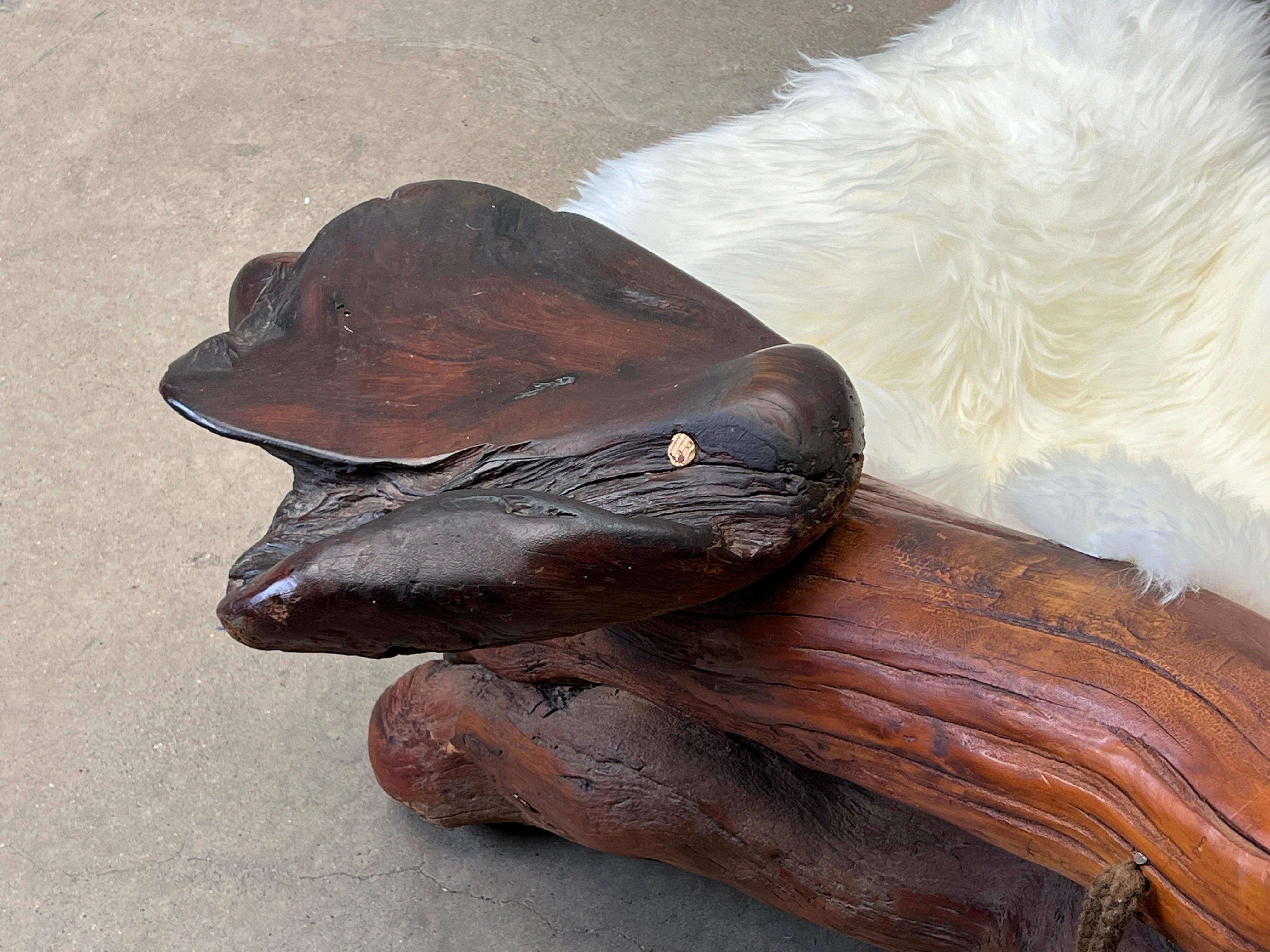 Daryl Stokes Redwood Burl Lounge Chair For Sale 8