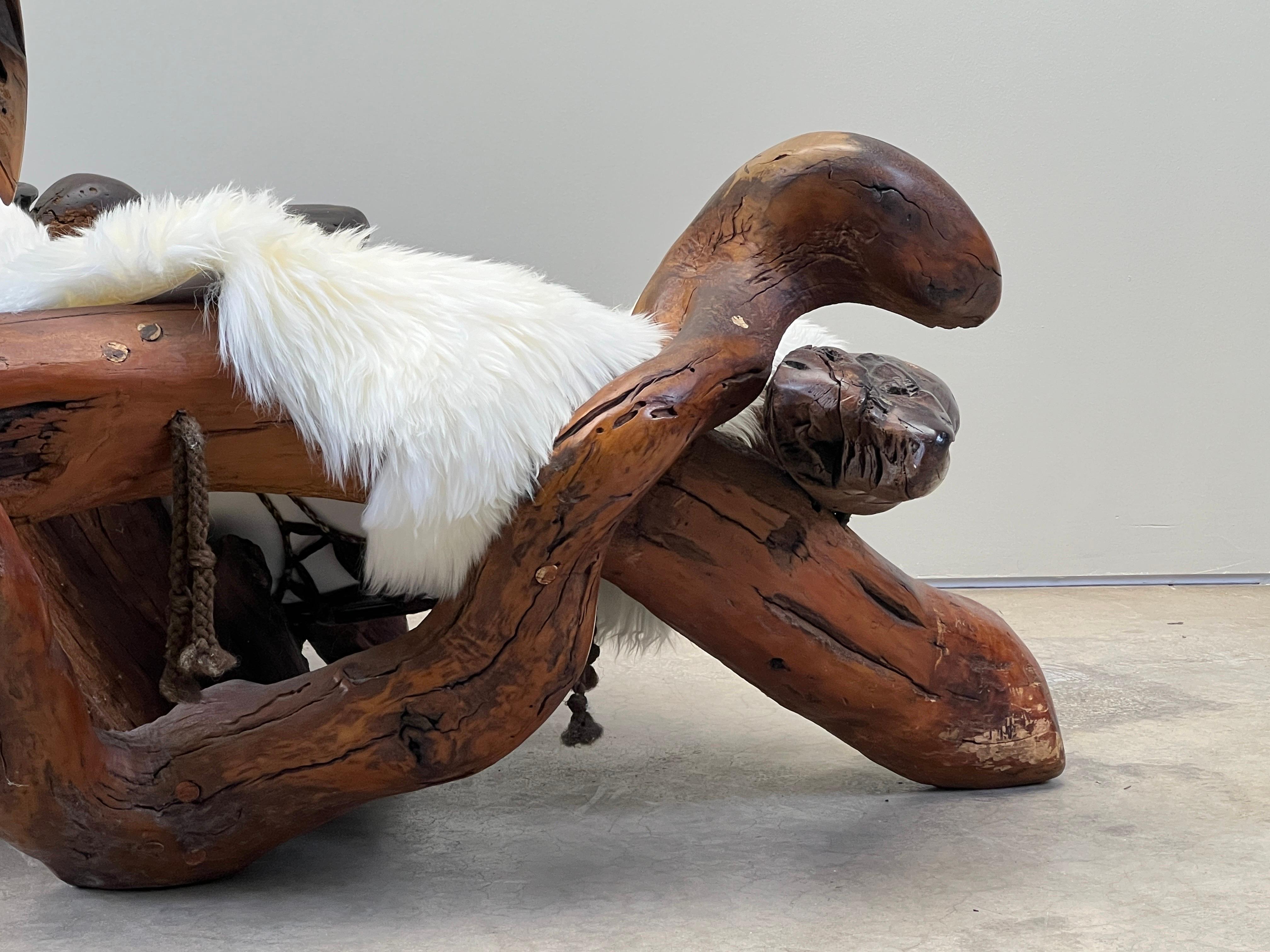 Daryl Stokes Redwood Burl Lounge Chair For Sale 12