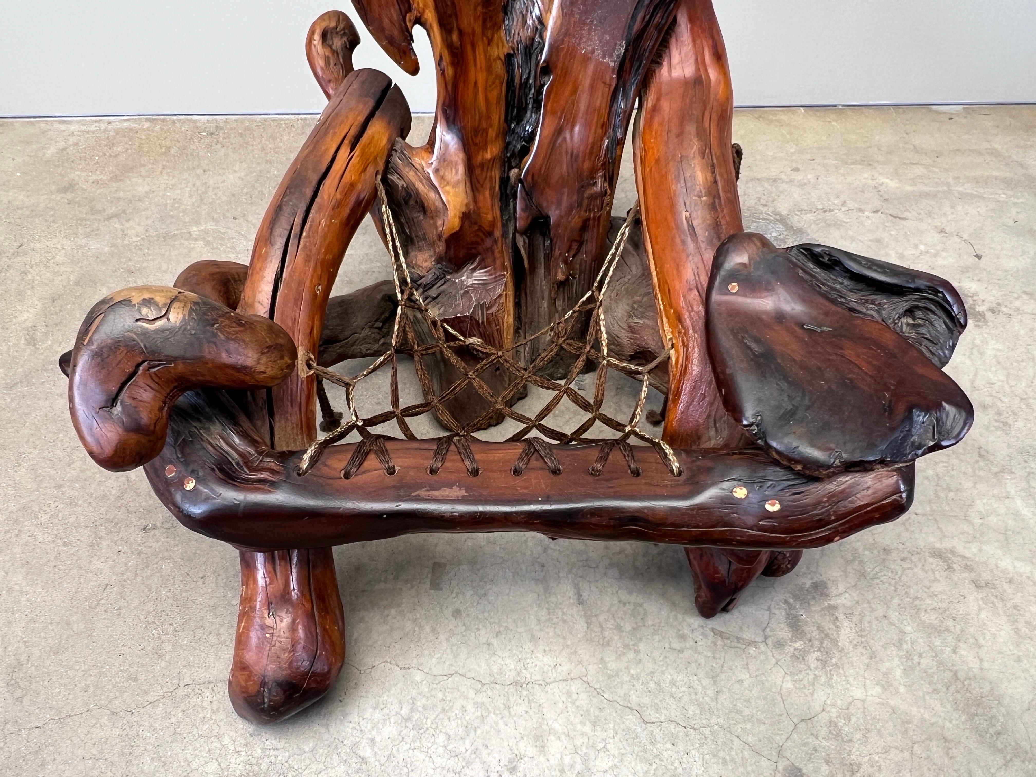Daryl Stokes Redwood Burl Lounge Chair For Sale 13