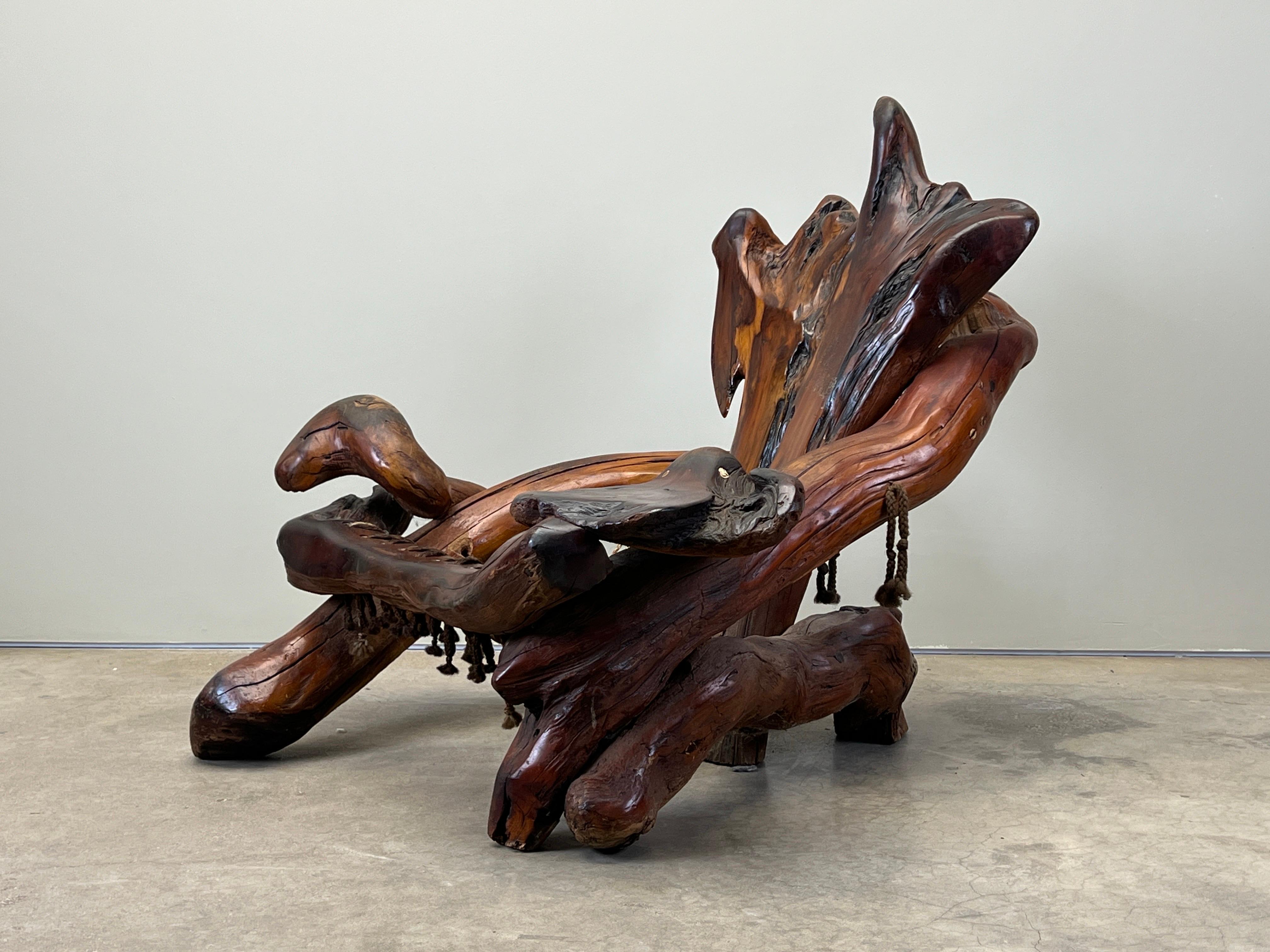 Daryl Stokes Redwood Burl Lounge Chair For Sale 15