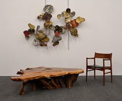 Daryl Stokes Style California Redwood Burl Live-Edge Coffee Table, 1960s