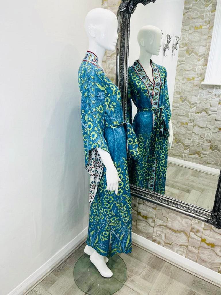 Blue D'Ascoli Silk Kimino Dress For Sale