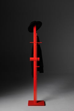 Dash Hanger, Handmade Metal, Sculptural Look in Red
