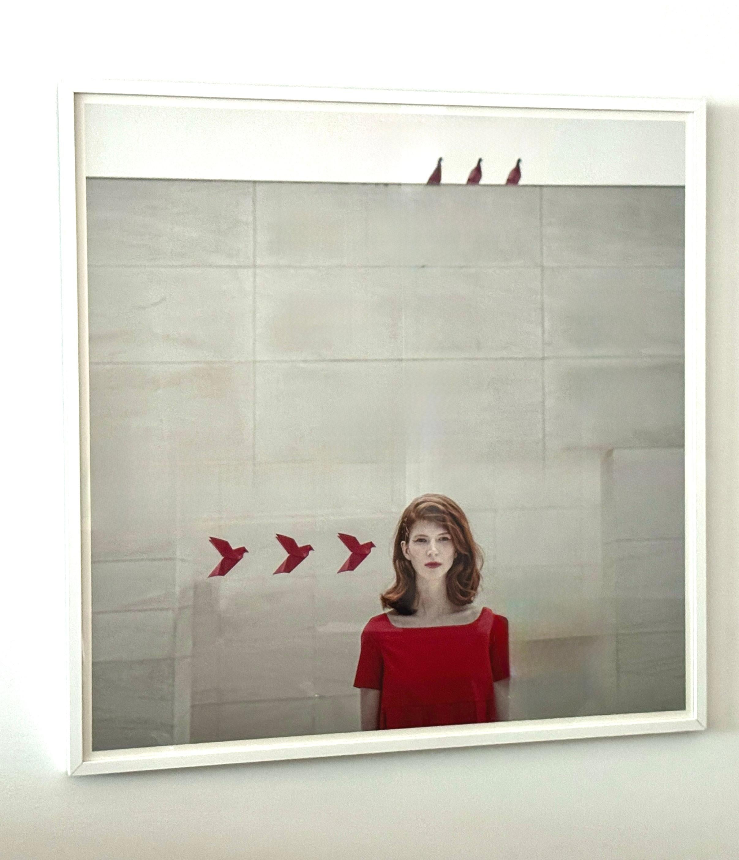 Limited Edition Photograph, Large-scale, Surrealist Portrait Woman in Red, 2019 For Sale 2