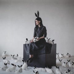 Photographie surréaliste encadrée en édition limitée couleur avec lapins