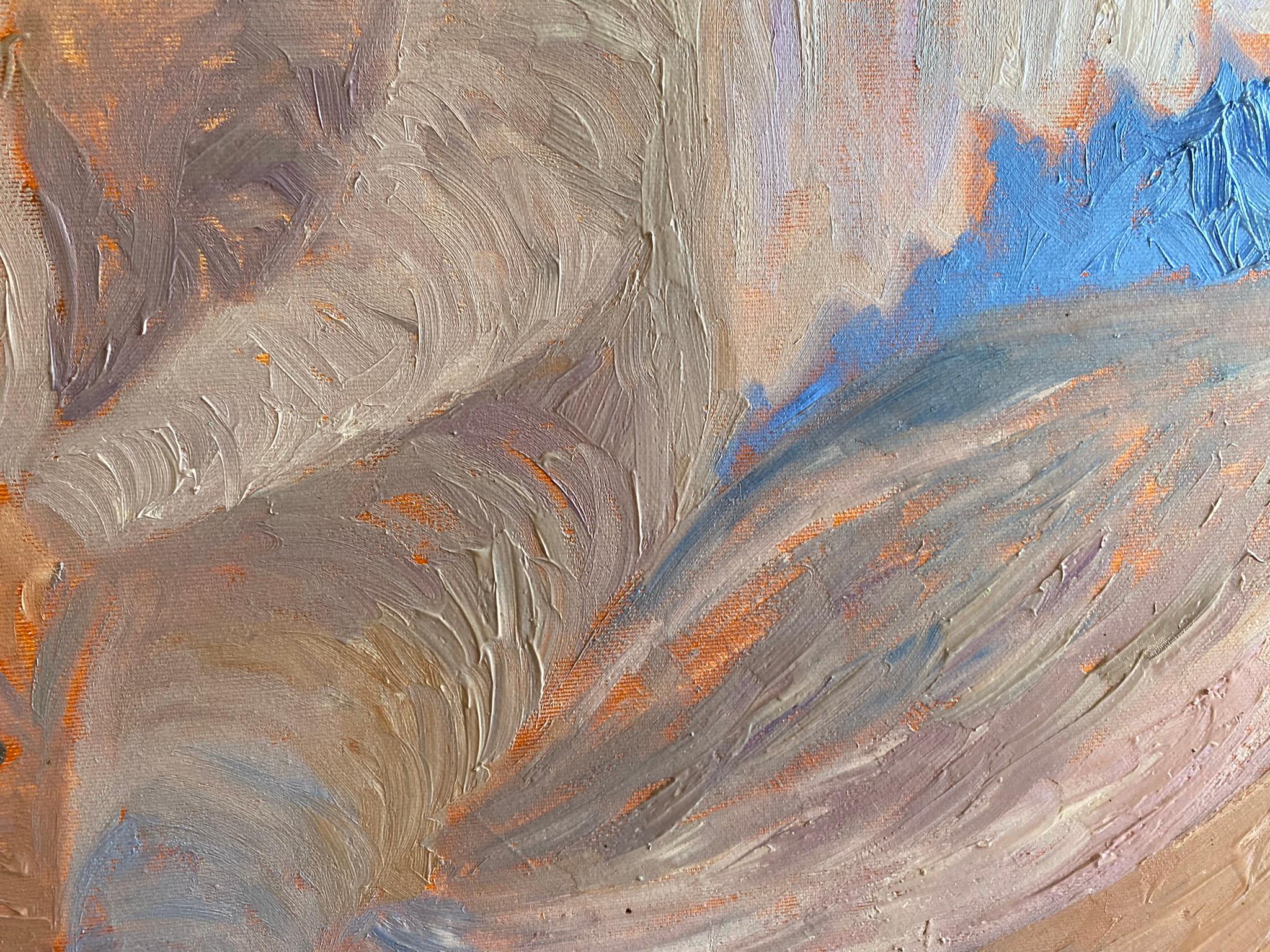 Peinture d'ange - BLUE DREAM STORY, huile sur toile - 36*34in (90*85cm) 3