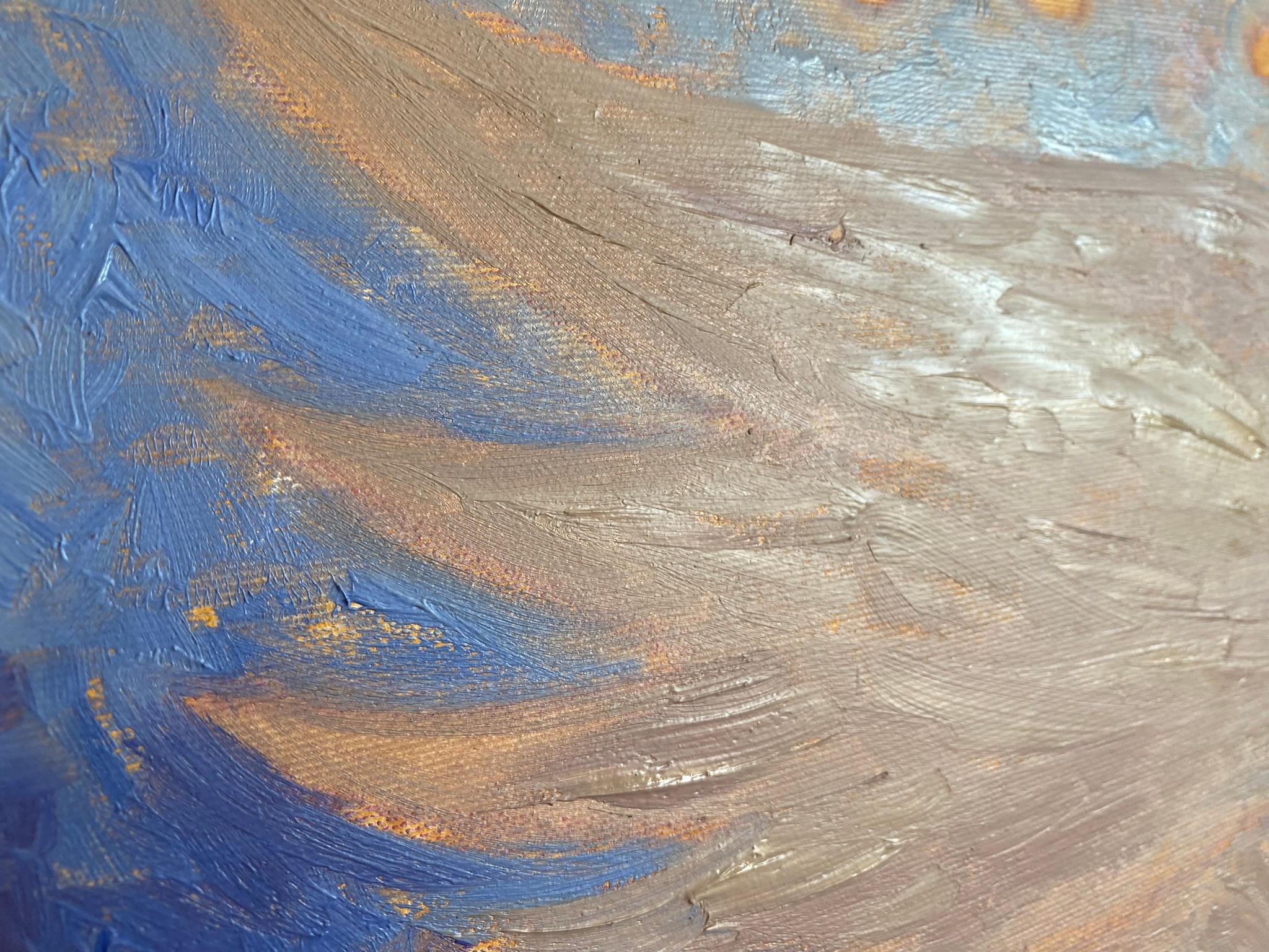 Angel Gemälde – BLUE DREAM STORY, Öl auf Leinwand – 40*32in (100*80cm) im Angebot 6