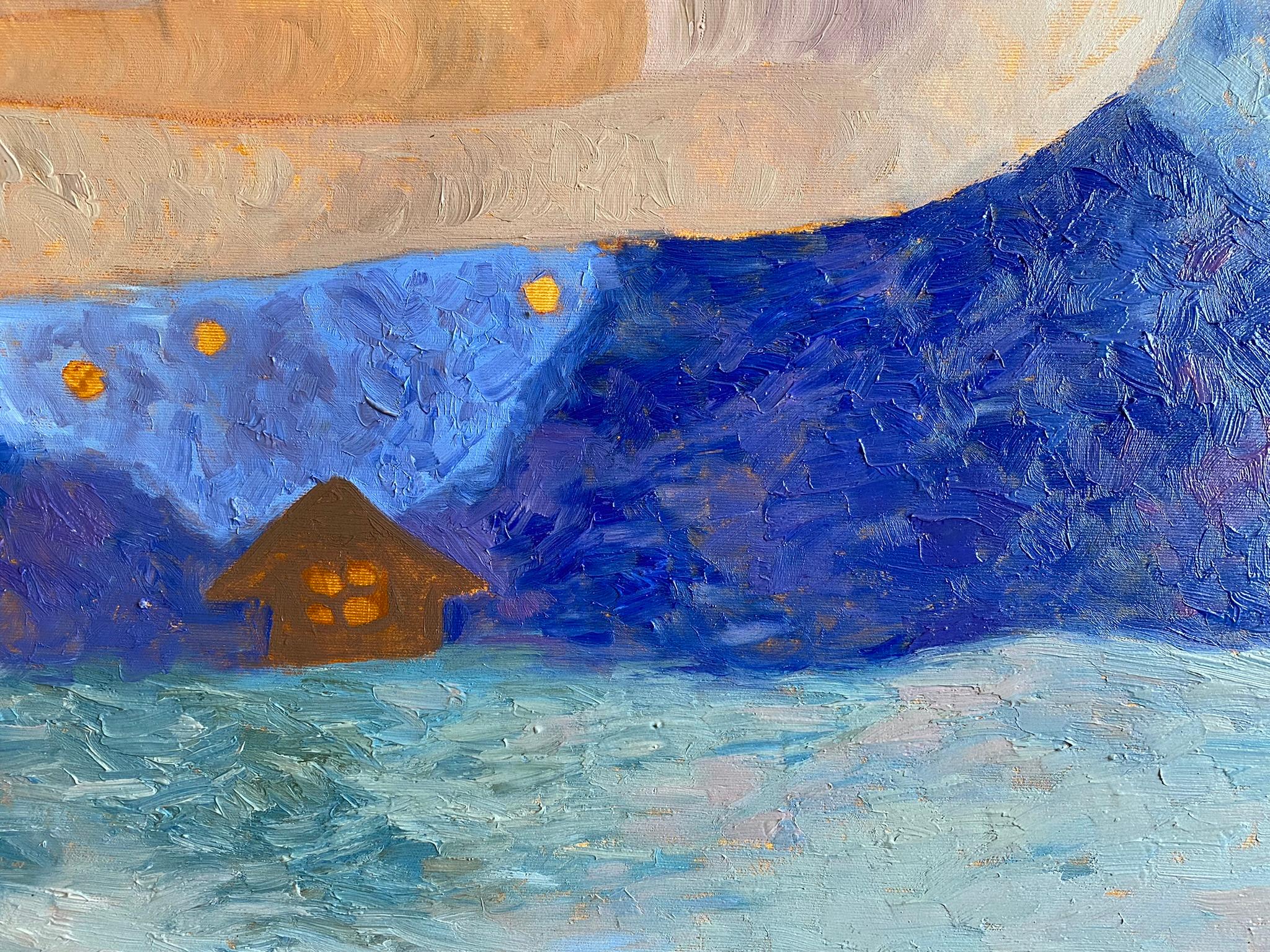 Angel Gemälde – BLUE DREAM STORY, Öl auf Leinwand – 40*32in (100*80cm) im Angebot 8