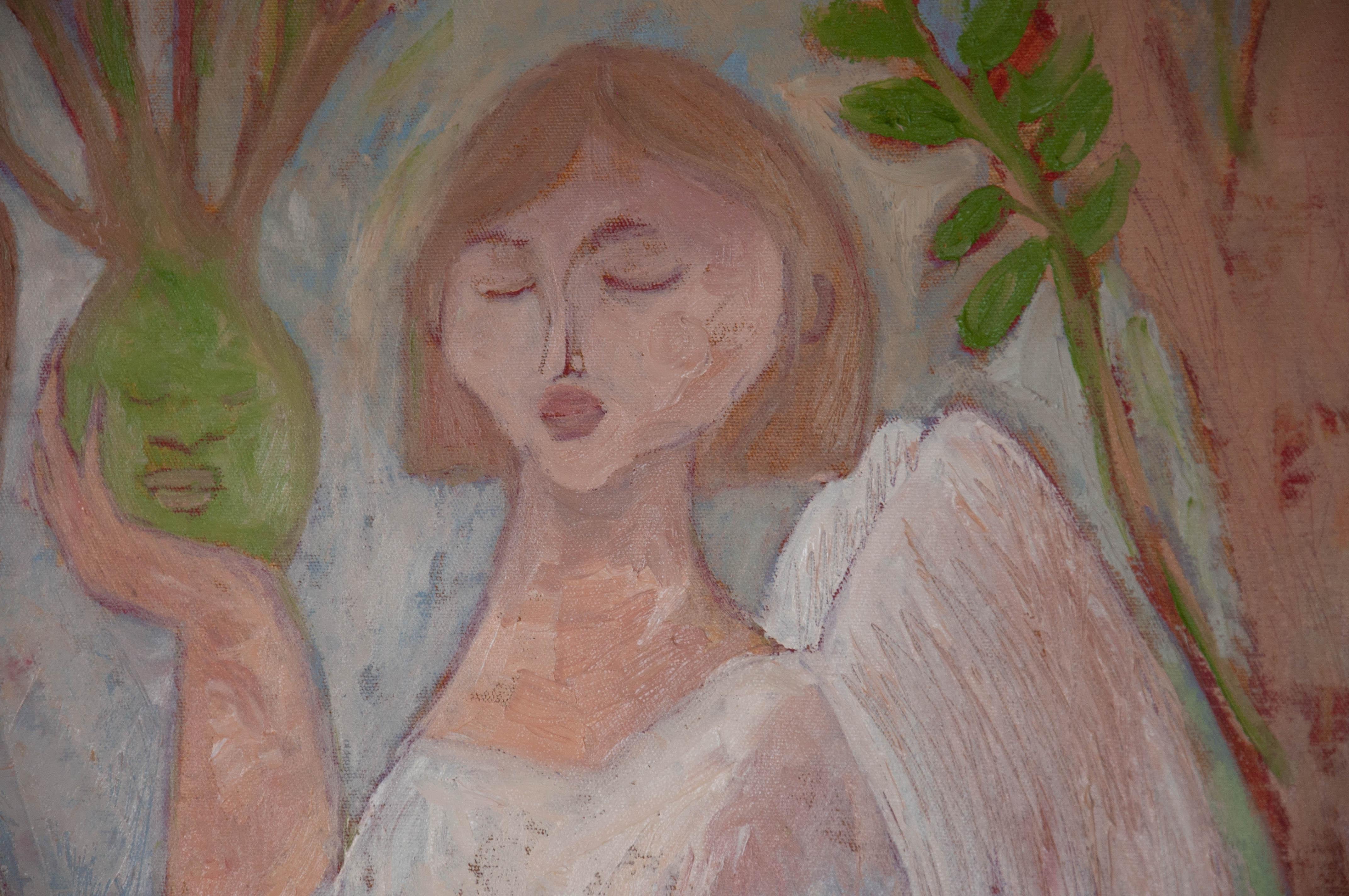Angeli Arte Moderna, tela, olio - GARDENS ANGEL - 40x32in (100*80) cm 7