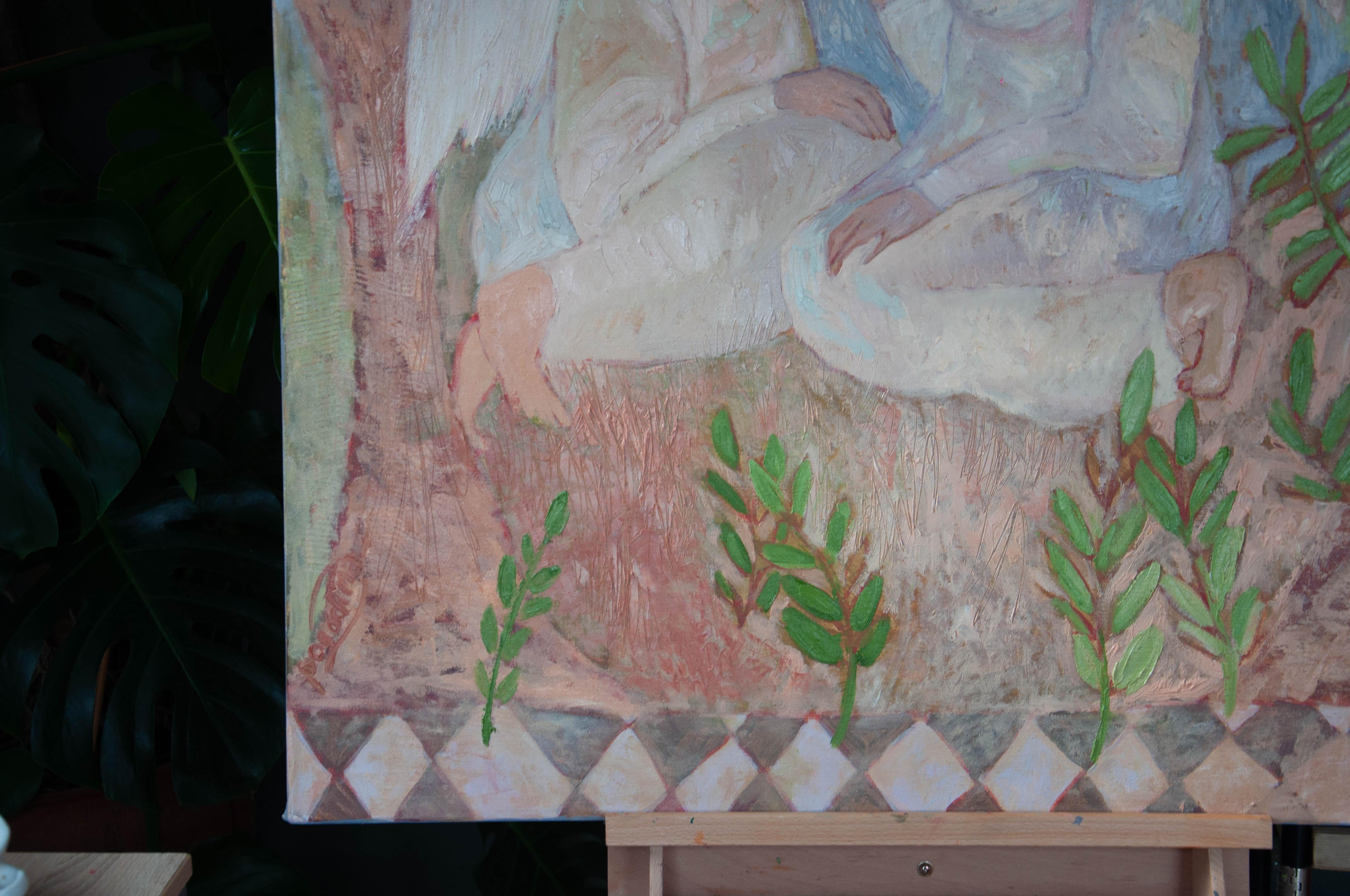 Angeli Arte Moderna, tela, olio - GARDENS ANGEL - 40x32in (100*80) cm 3