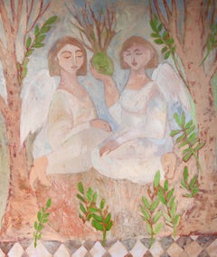 Angeli Arte Moderna, tela, olio - GARDENS ANGEL - 40x32in (100*80) cm