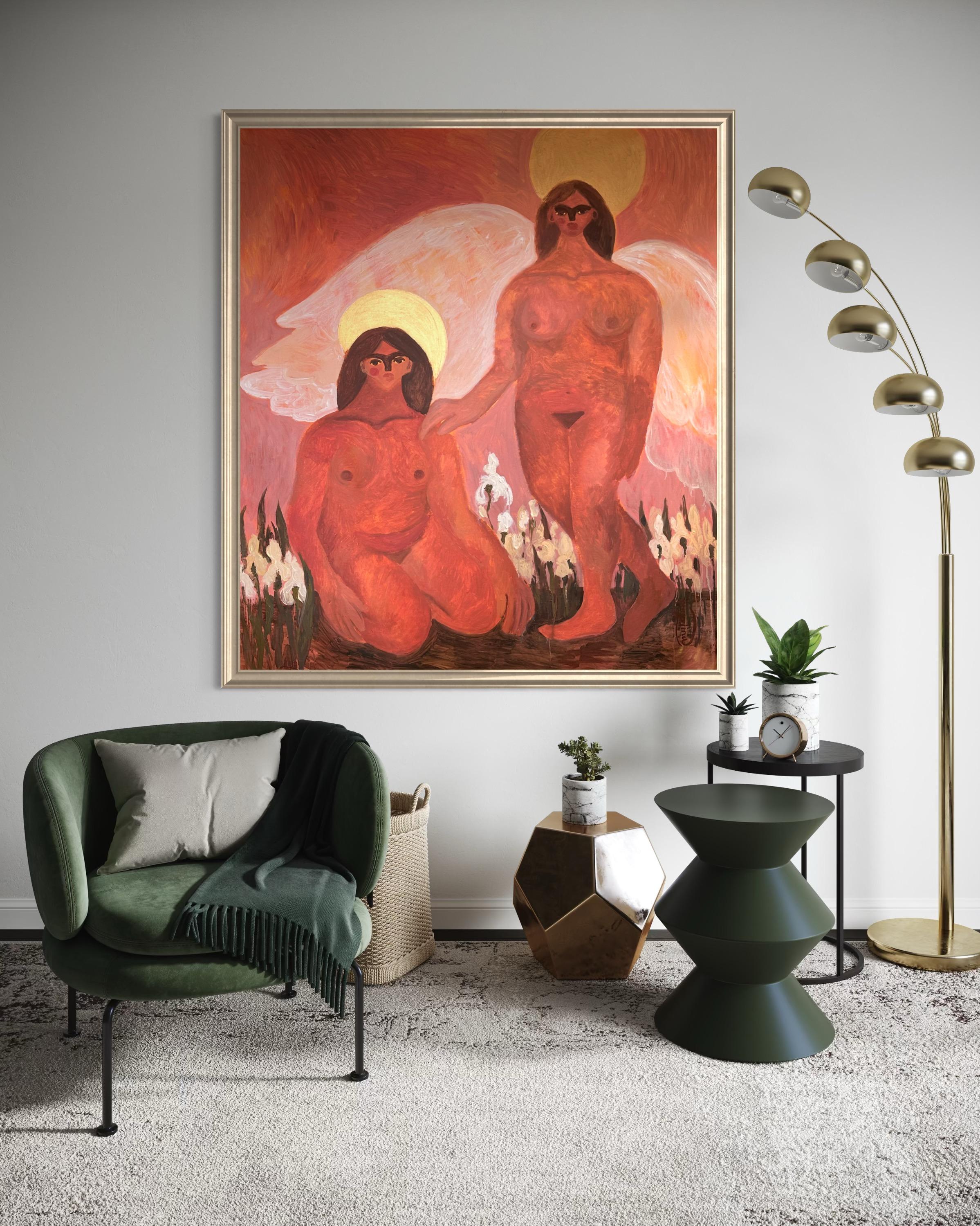 Verkündigung: Ich bin bei dir, mein Lieber (Pink), Interior Painting, von Dasha Pogodina