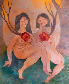 Contemporary Figurative Original Painting "Ich brauche deine Freundschaft so sehr"
