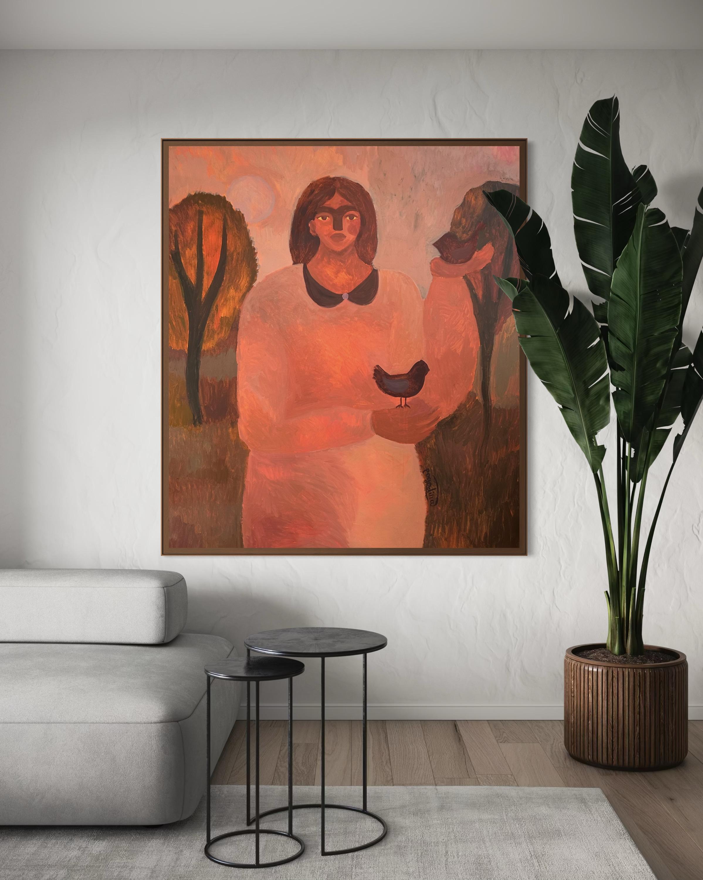 ÜBER DAS KUNSTWERK
Liebling, lass manchmal deine Träume los
 aus der Reihe Perichoresis
Dieses Werk befasst sich mit einem der heikelsten und reifsten Gefühlszustände - dem Moment, in dem ein Mensch beschließt, einen Traum loszulassen. Es geht nicht