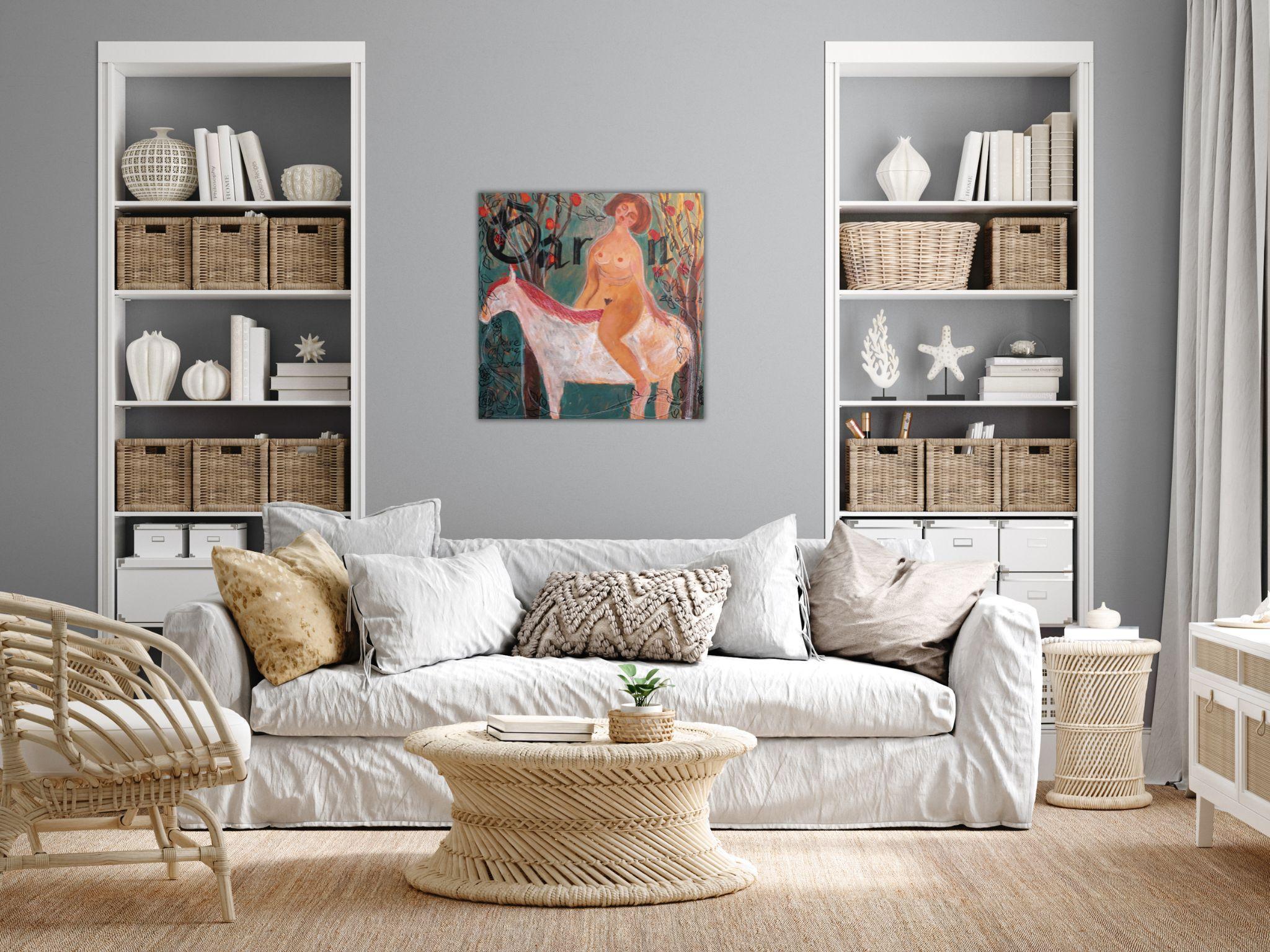Éxtasis de Santa Teresa - Figurative Painting Marrón de Dasha Pogodina