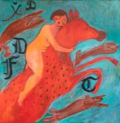 Peinture figurative originale « I'm not afraid anymore » (Je n'ai plus de peur) de Dasha Pogodina