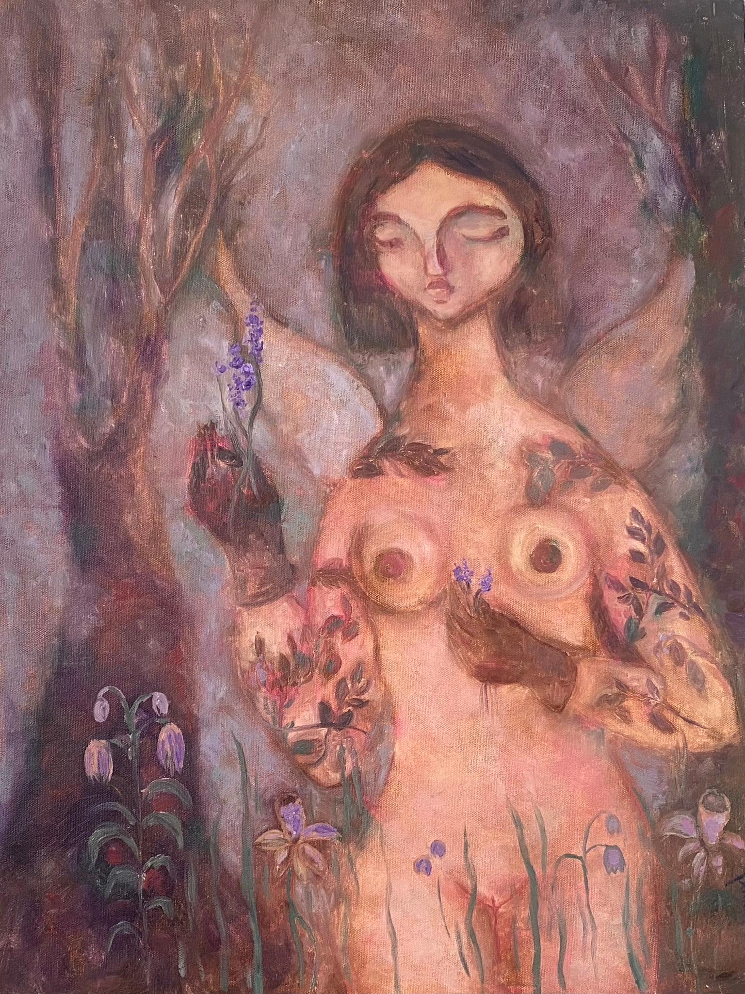 Dasha Pogodina Nude Painting - FLORA. 13th