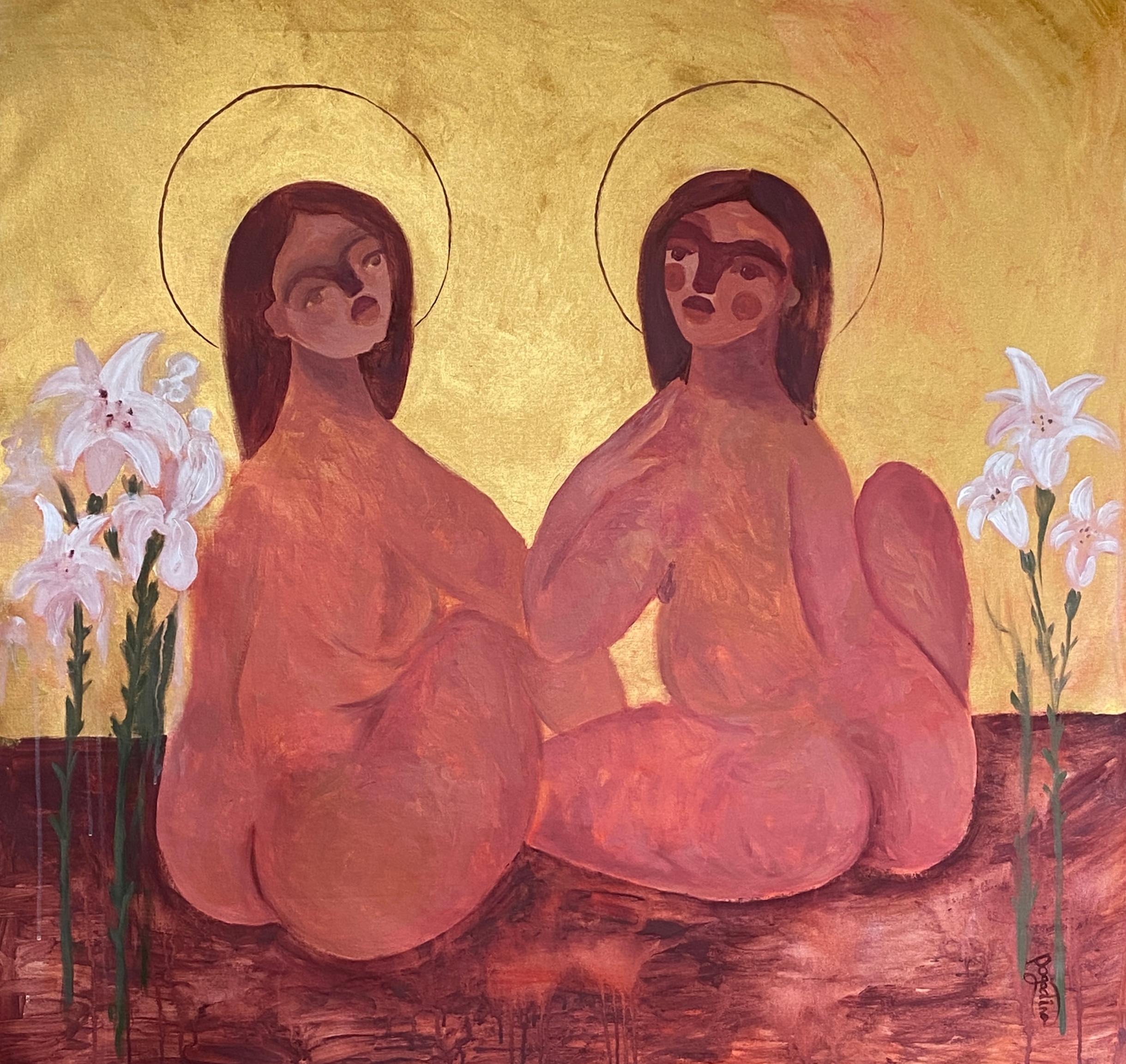 Dasha Pogodina Interior Painting - Golden Garden