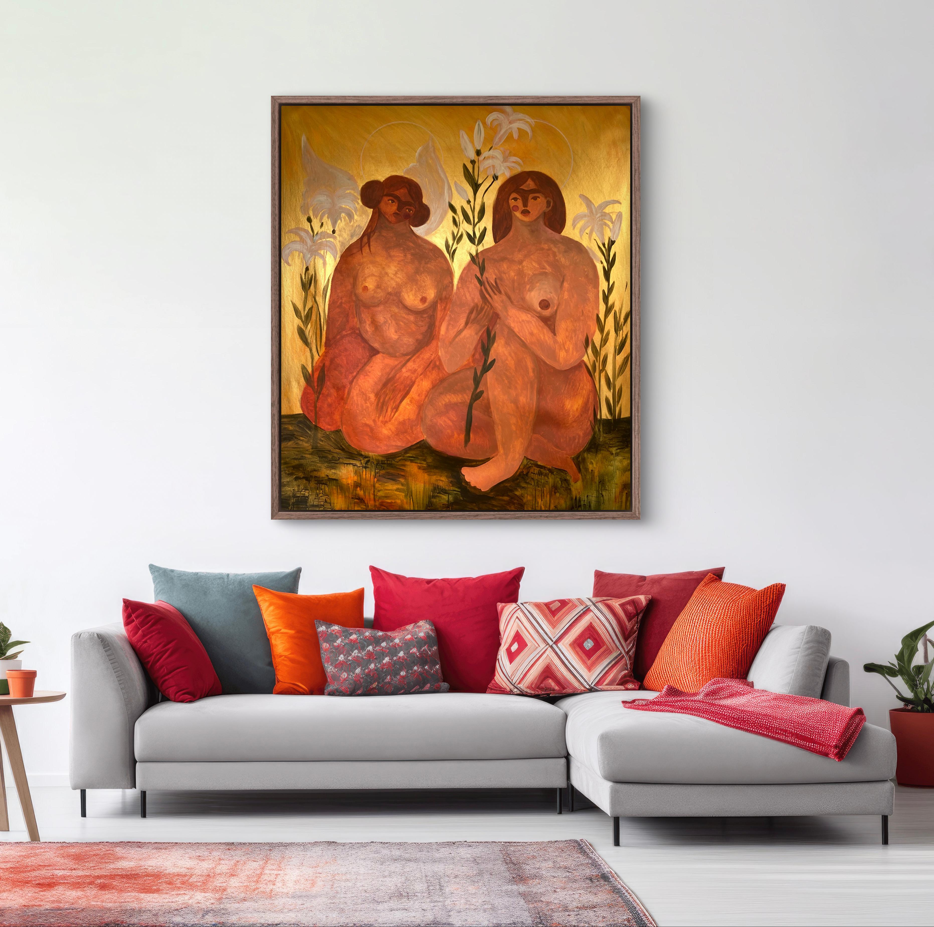 Salve, tu che sei molto favorita, il Signore è con te; tu sei benedetta amo - Painting Impressionismo di Dasha Pogodina