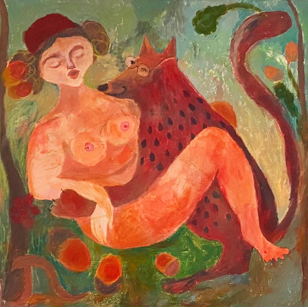 Dasha Pogodina Nude Painting – Harmonie im Mythos