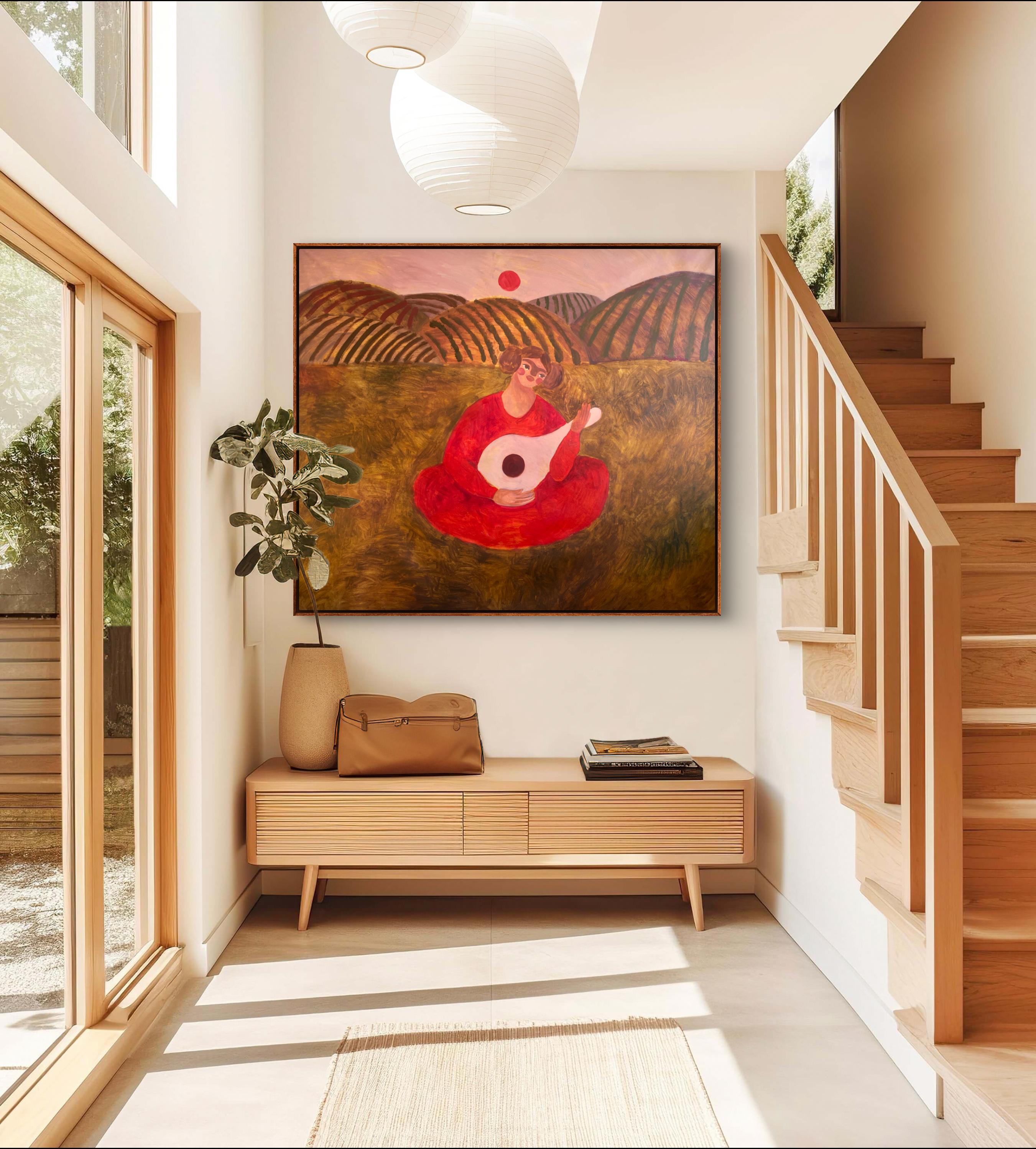 Je jouerai jusqu'au lever du soleil - Painting de Dasha Pogodina