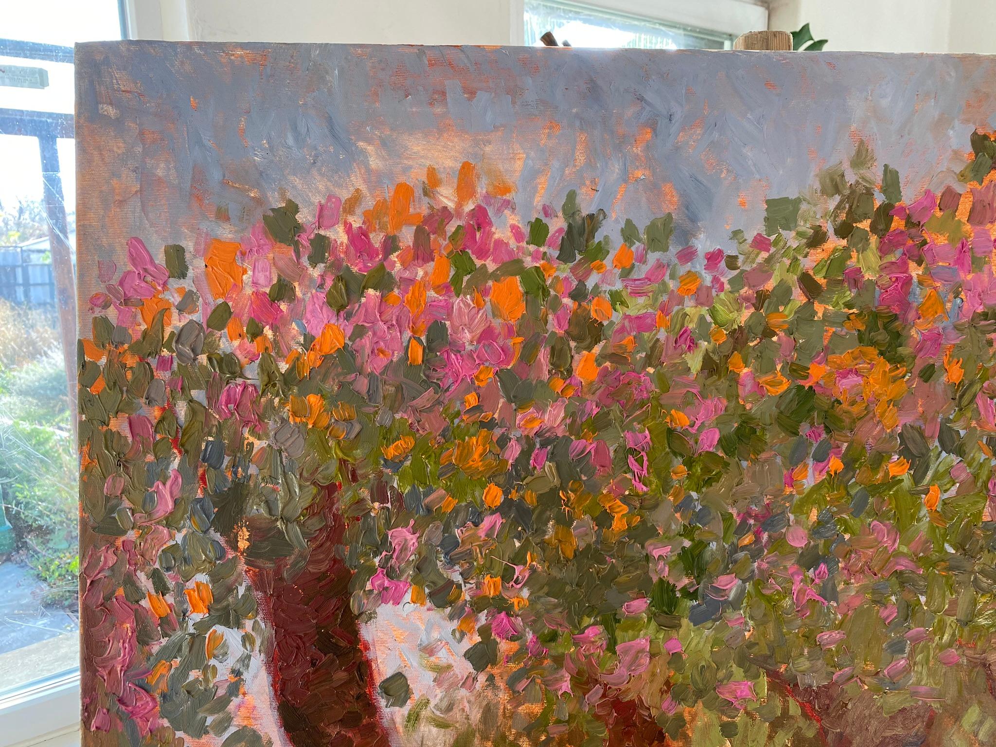 Peinture de paysage - JARDIN DE POMMES, huile sur toile - 40*32 in (100*80cm) en vente 3