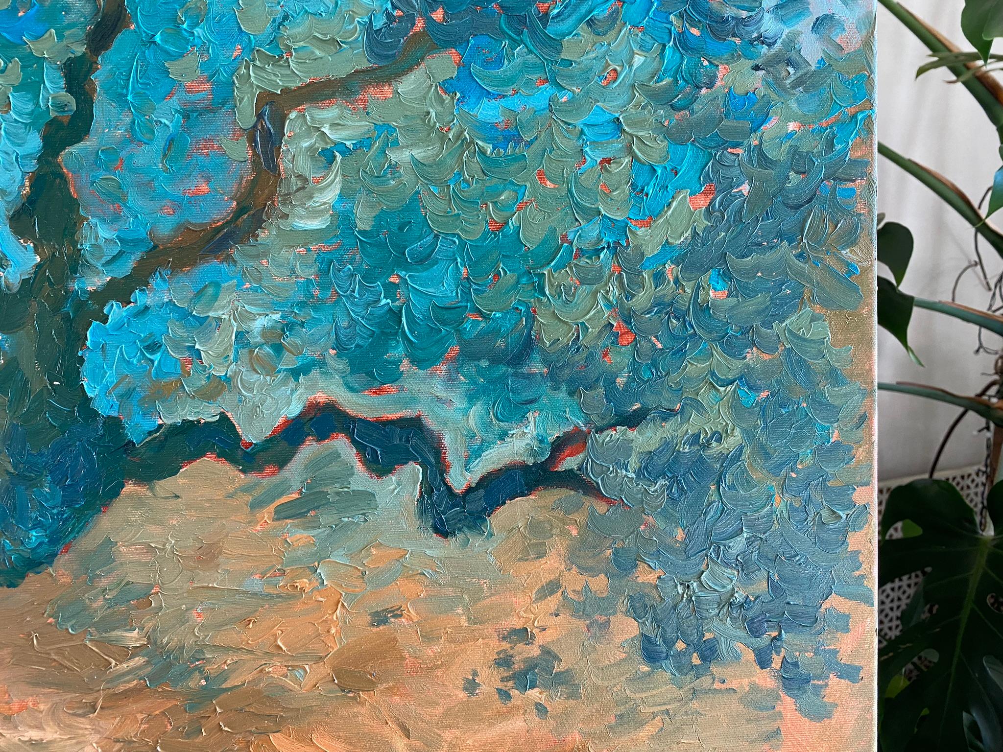 Pintura de Paisaje - RECUERDOS AZULES, óleo sobre lienzo - 40*32 in (100*80cm) 6