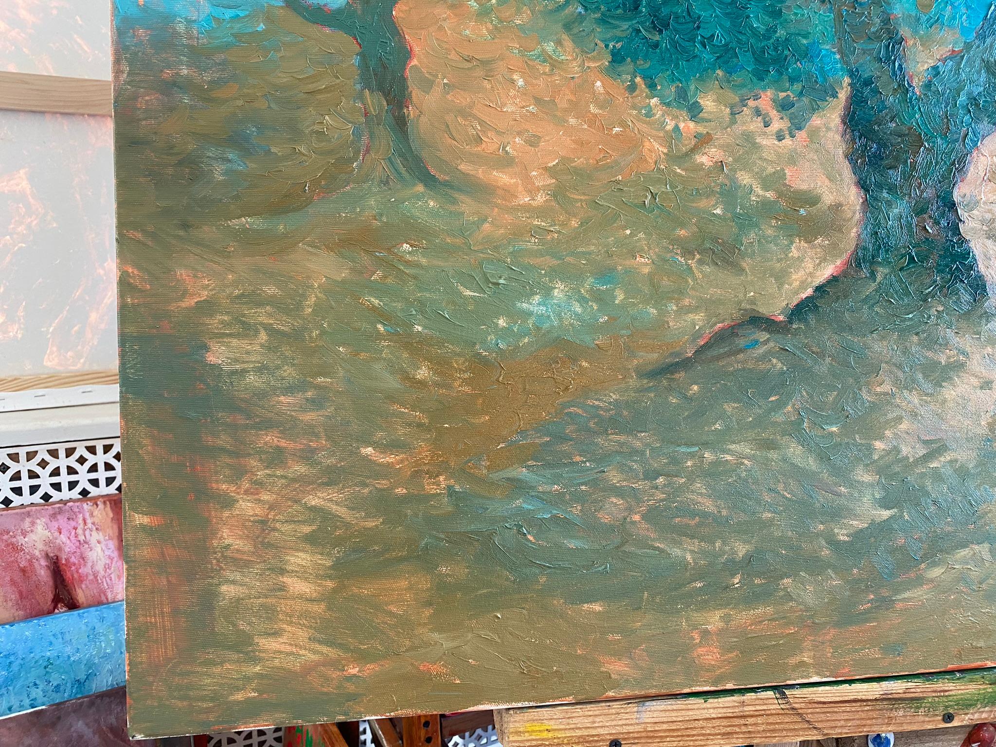 Pintura de Paisaje - RECUERDOS AZULES, óleo sobre lienzo - 40*32 in (100*80cm) 8