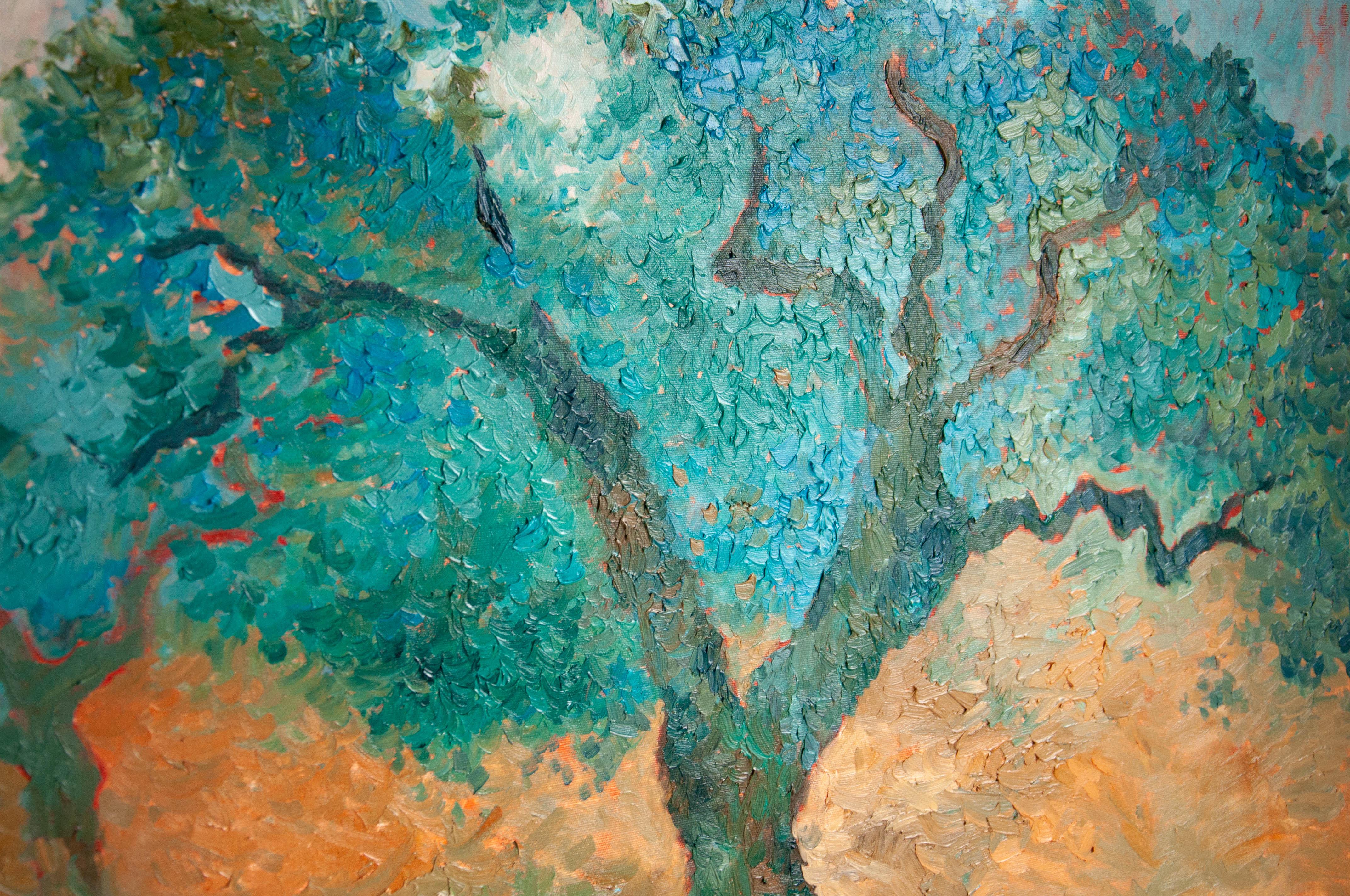 Dasha Pogodina - Landscape Painting - BLUE MEMORIES, oil on canvas - 40 ...