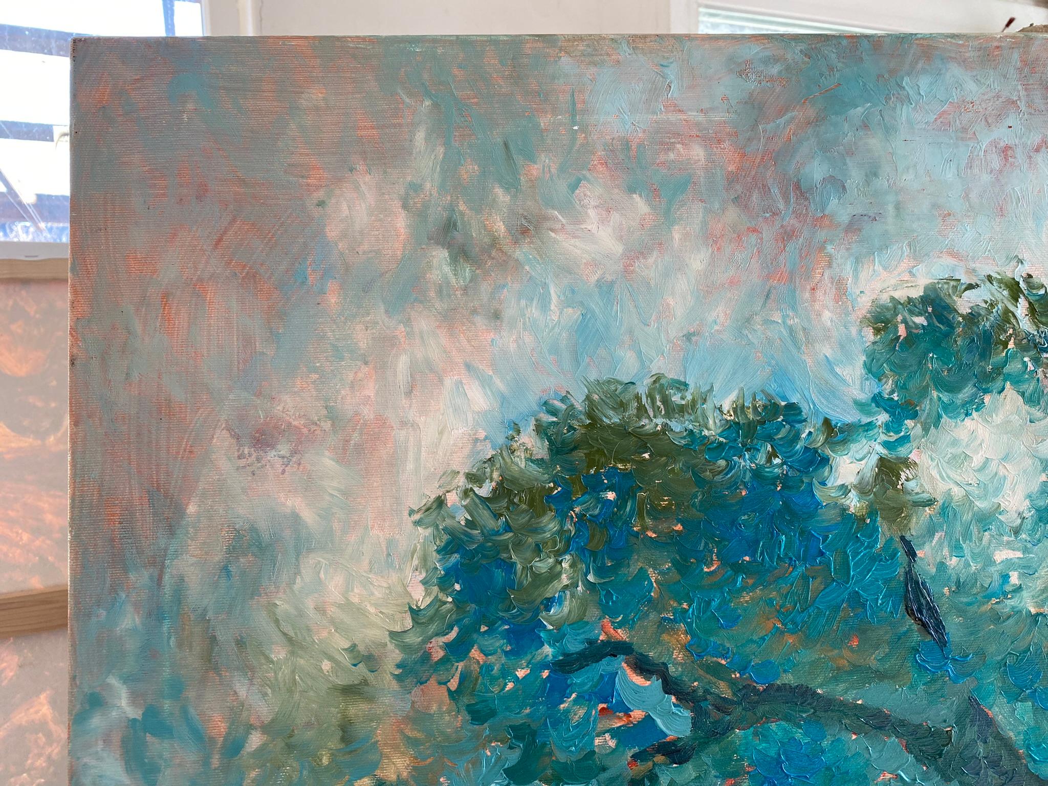 Pintura de Paisaje - RECUERDOS AZULES, óleo sobre lienzo - 40*32 in (100*80cm) 3