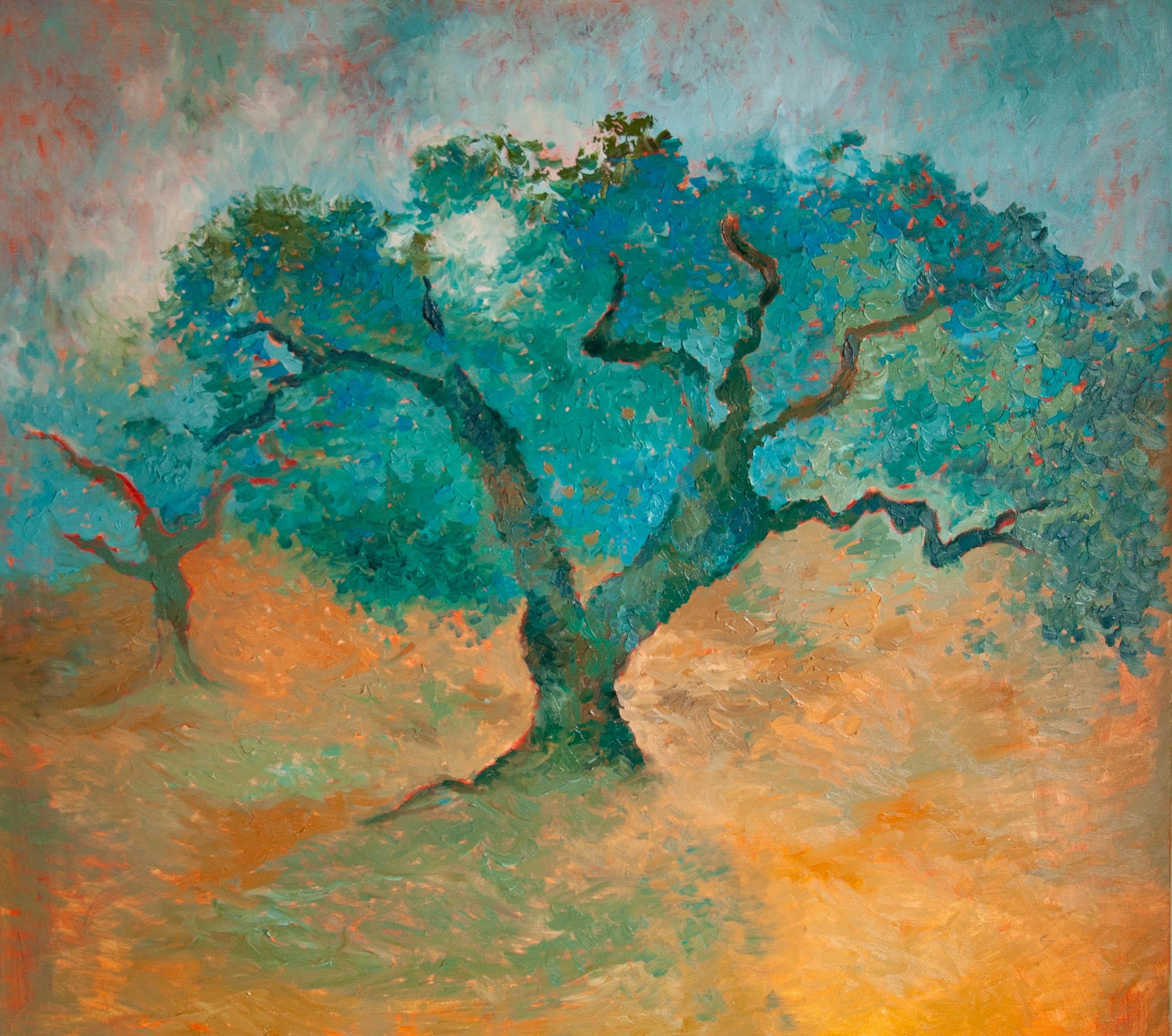 Dasha Pogodina Landscape Painting SECRET GARDEN Oil On Canvas 40 dasha-pogodina-landscape-painting-secret-garden-oil-on-canvas-40