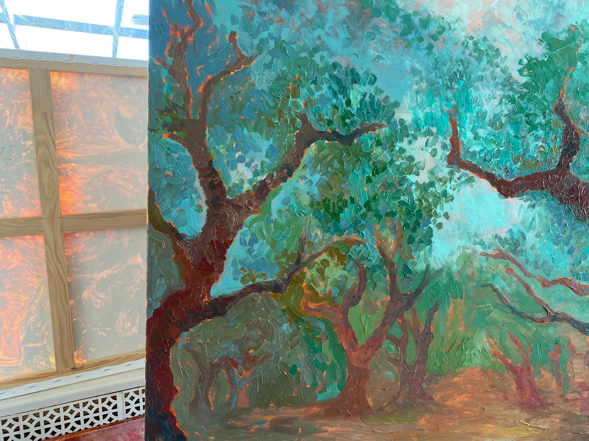 Pittura di paesaggio - GIARDINO SEGRETO, olio su tela - 40*32 pollici (100*80cm) 8